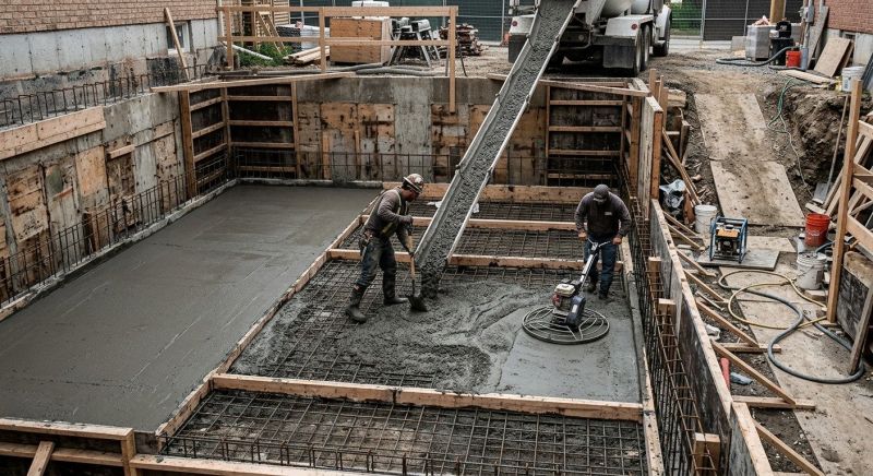 Basement Concrete Installation in Commerce, GA