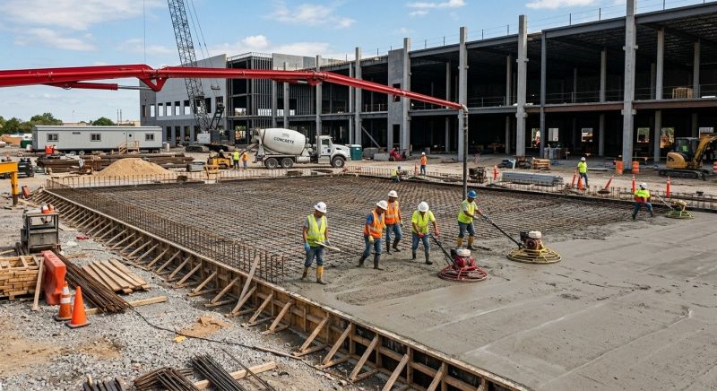 Commercial Slab Construction in Cleveland, GA