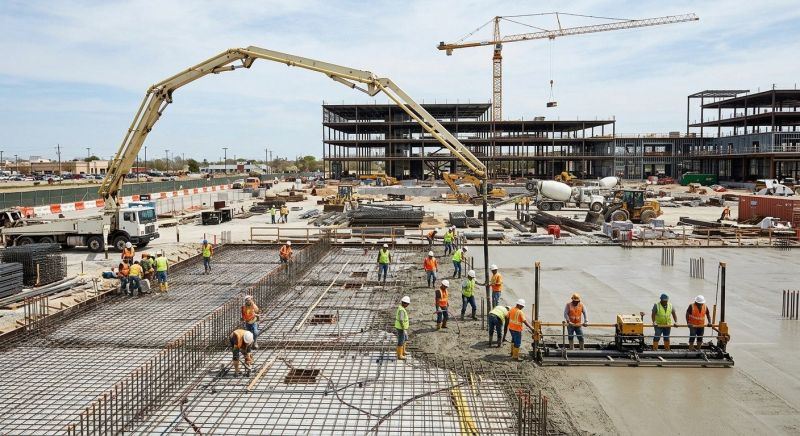 Commercial Slab Installation in Auburn, GA